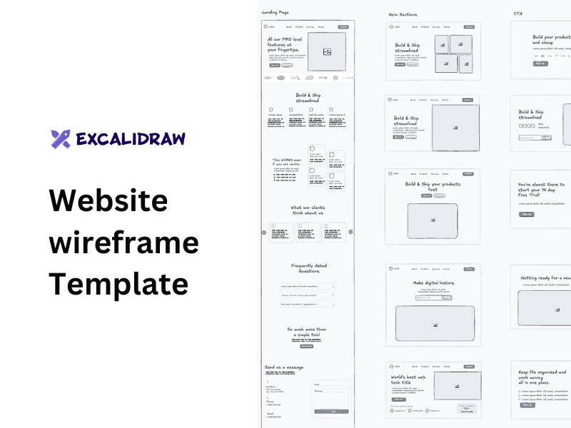 Excalidraw Website Wireframe Template