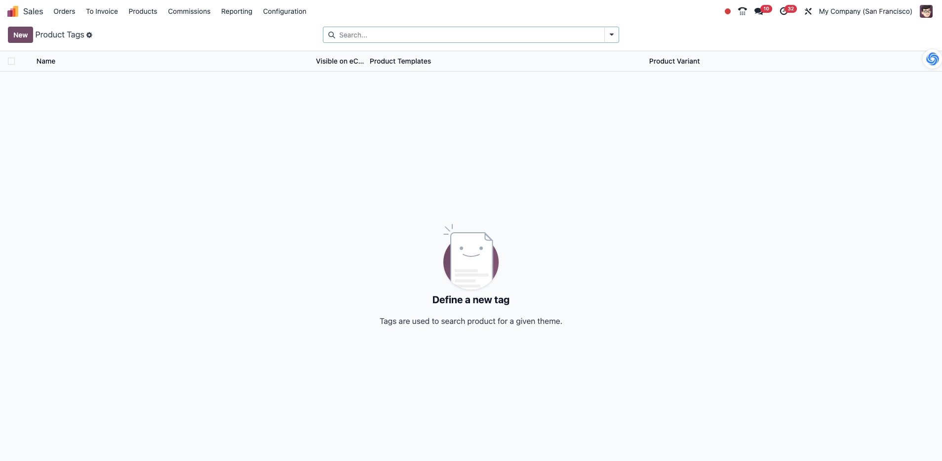 Configuration Product Tags